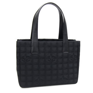 Chanel New Travel Line Tote Pm Shoulder Bag Nylon Black